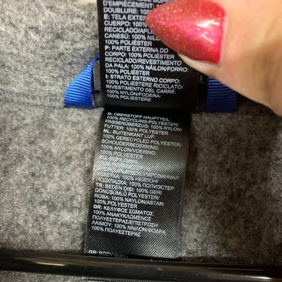 The North Face Youth L 14/16 Fleece Sweatshirt Two Tone Gray Full Zip Logo - Picture 4 of 16